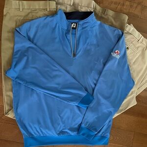 FootJoy Sky Blue and Navy Pullover